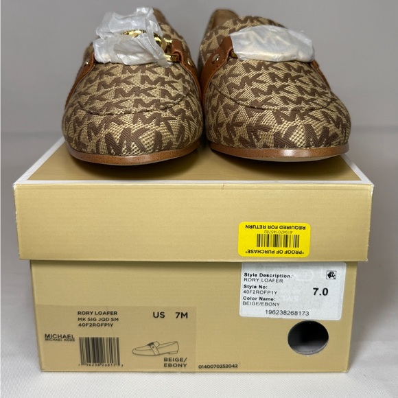 Michael Kors Beige Rory Loafers - Picture 2 of 7